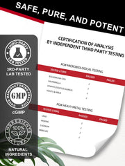 CGMP manufacturing reference on supplement label