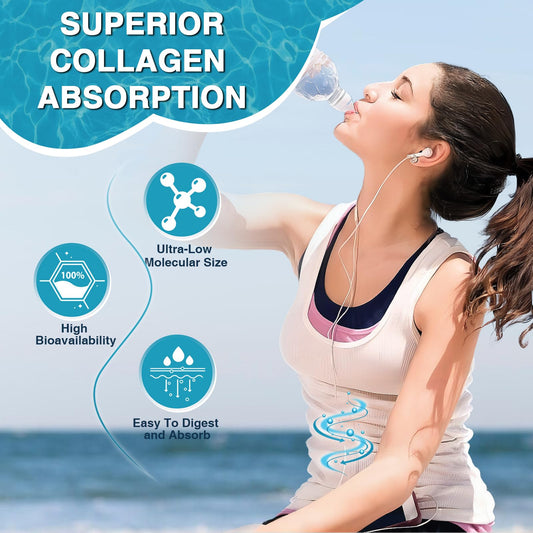 Scoop of marine collagen powder