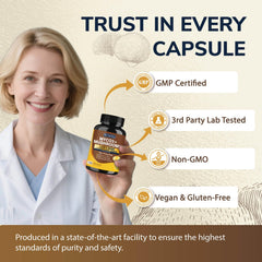 MYCO3+ mushroom blend with Cordyceps, Reishi and Ginkgo Biloba