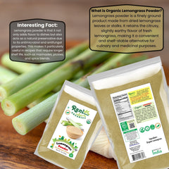 Dried lemongrass stalks for powder production