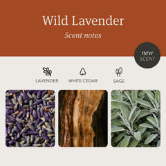 Drift Wild Lavender candle on a neutral surface