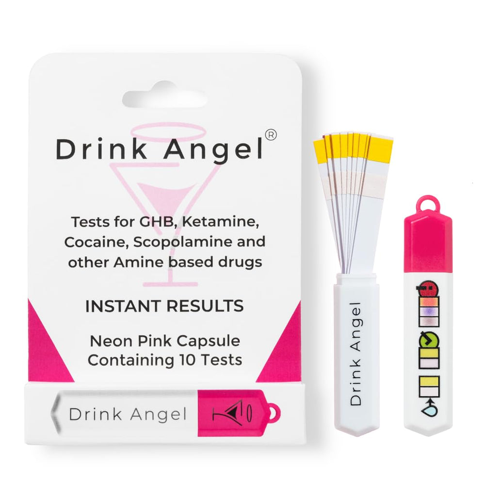 Drink Angel Spike Test Kit Neon Pink - 10 pack front packaging