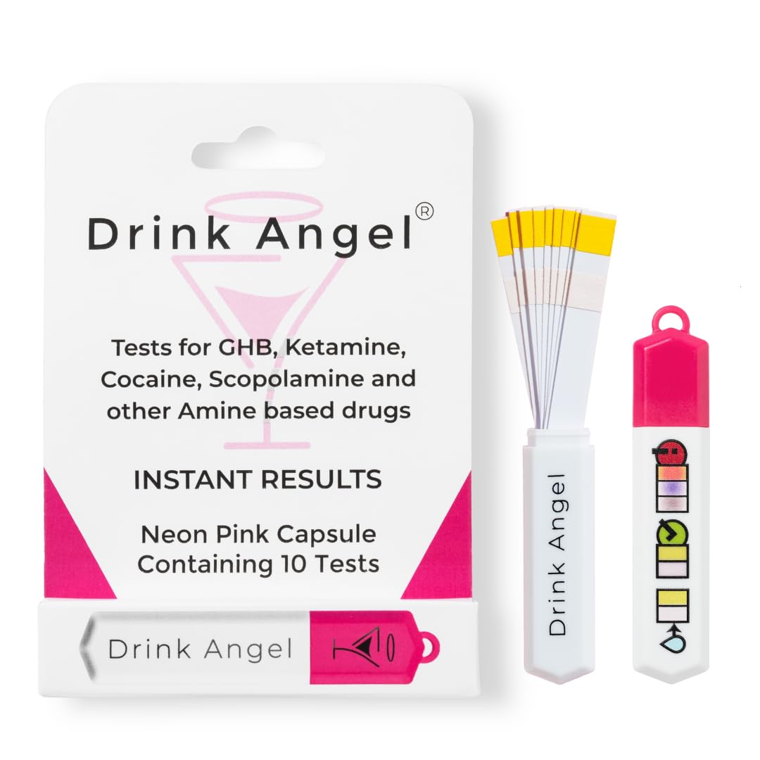 Drink Angel Spike Test Kit Neon Pink - 10 pack front packaging