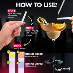 Compact DrinkCheck test strips inside carry case
