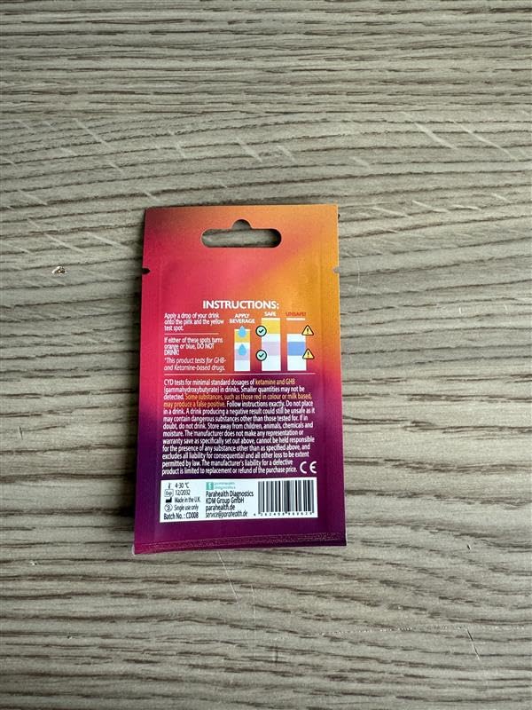 DrinkCheck product with 10 tests and packaging shown