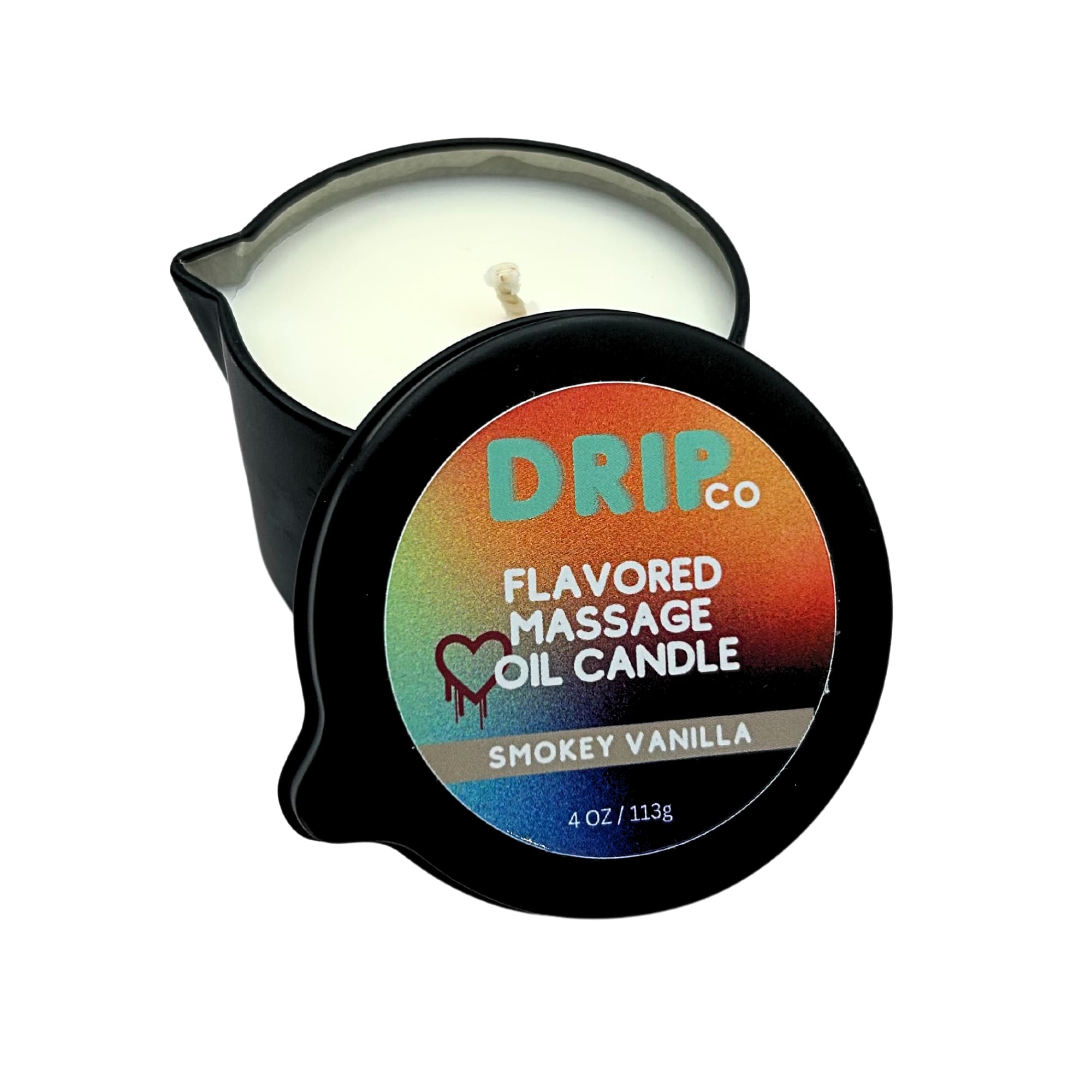 Product image showing candle and packaging
