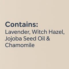 Close-up of lavender essential oil and chamomile pillow spray
