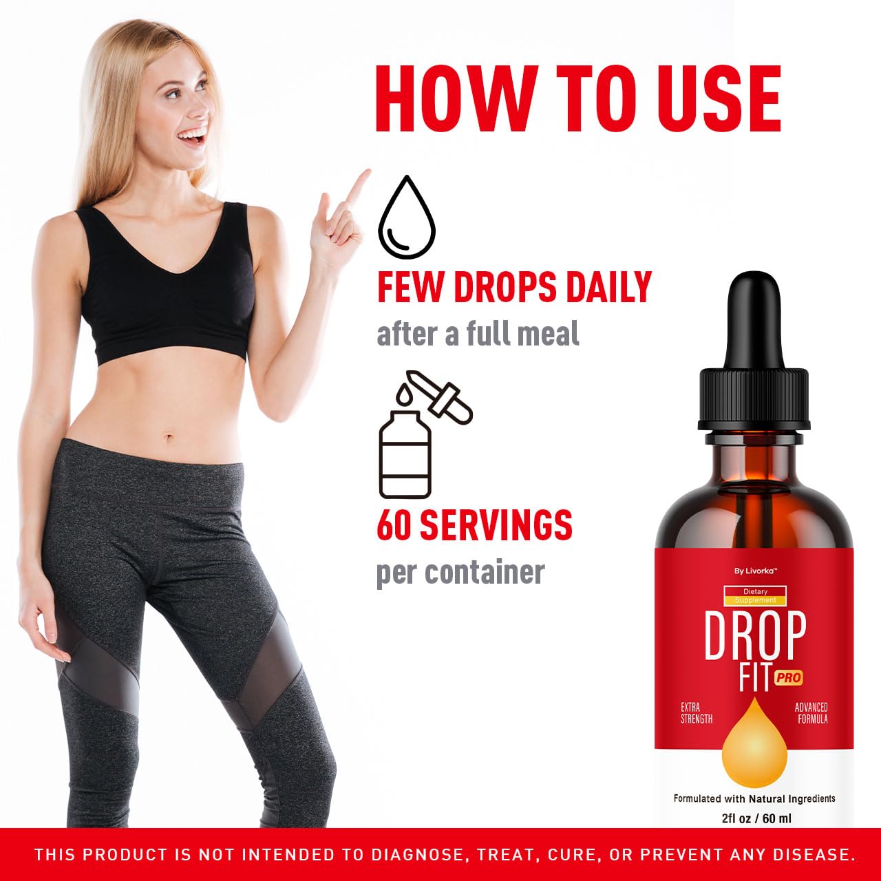 Drop Fit Pro Drops bottle with dropper