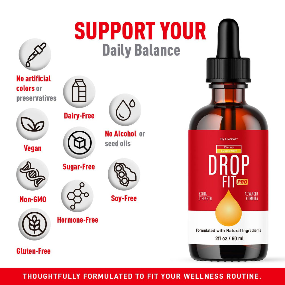 Three bottles of Drop Fit Pro Drops