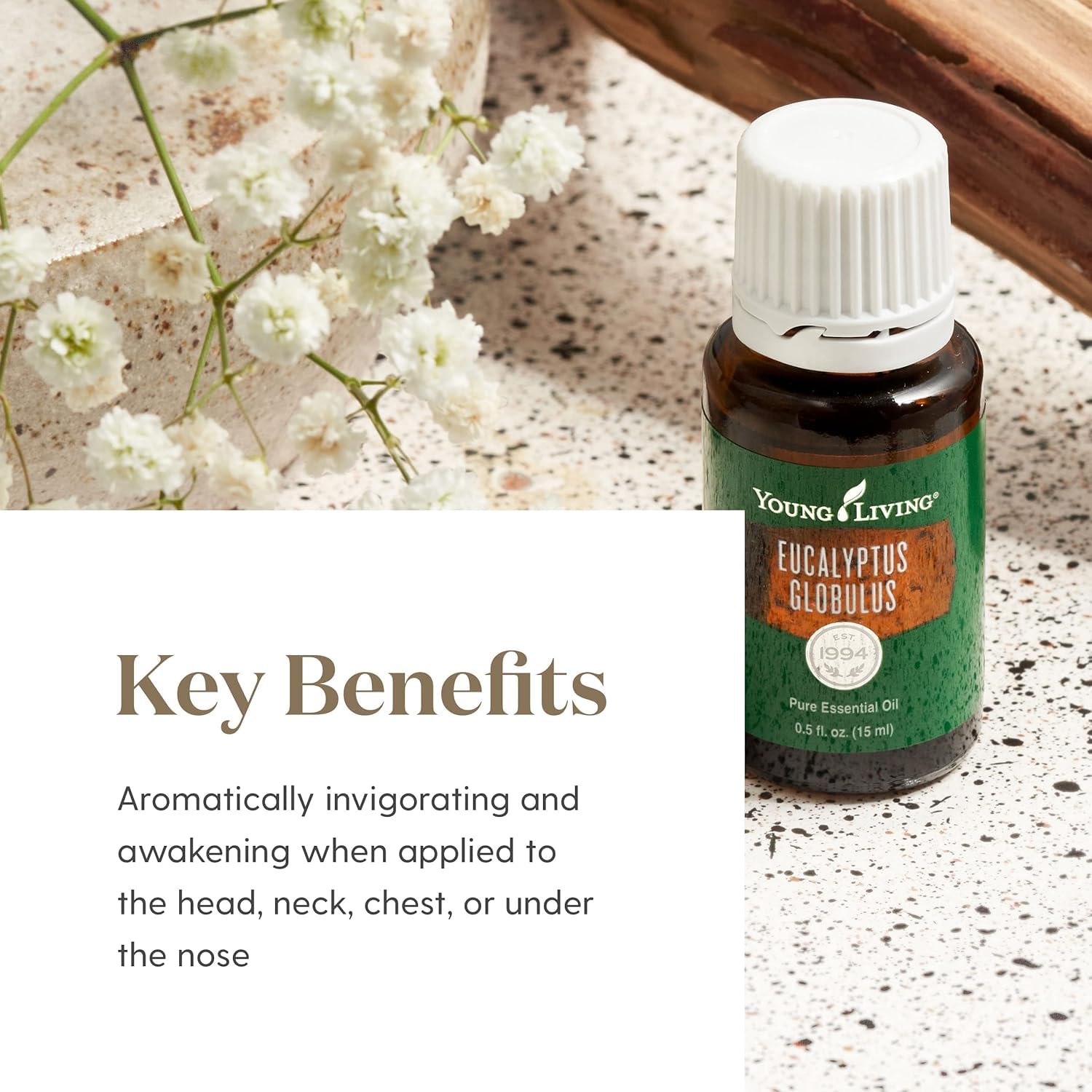 Dropper dispensing eucalyptus globulus essential oil