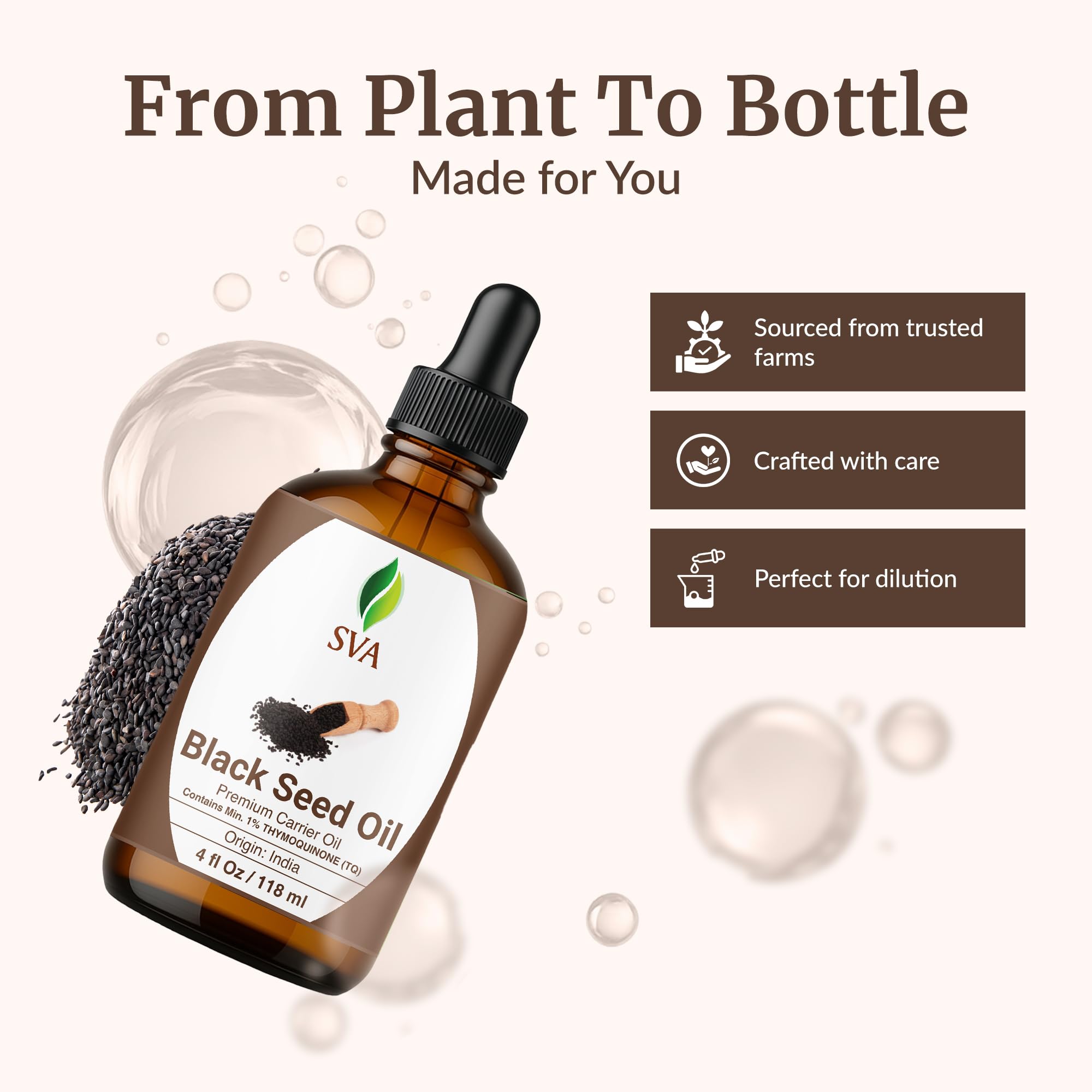 Dropper attached to glass bottle