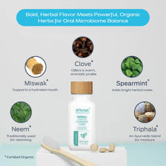 Dry mouth relief toothpaste tabs in spearmint flavor
