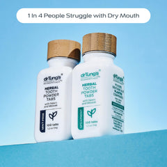 Herbal toothpaste tabs with clove and spearmint flavor
