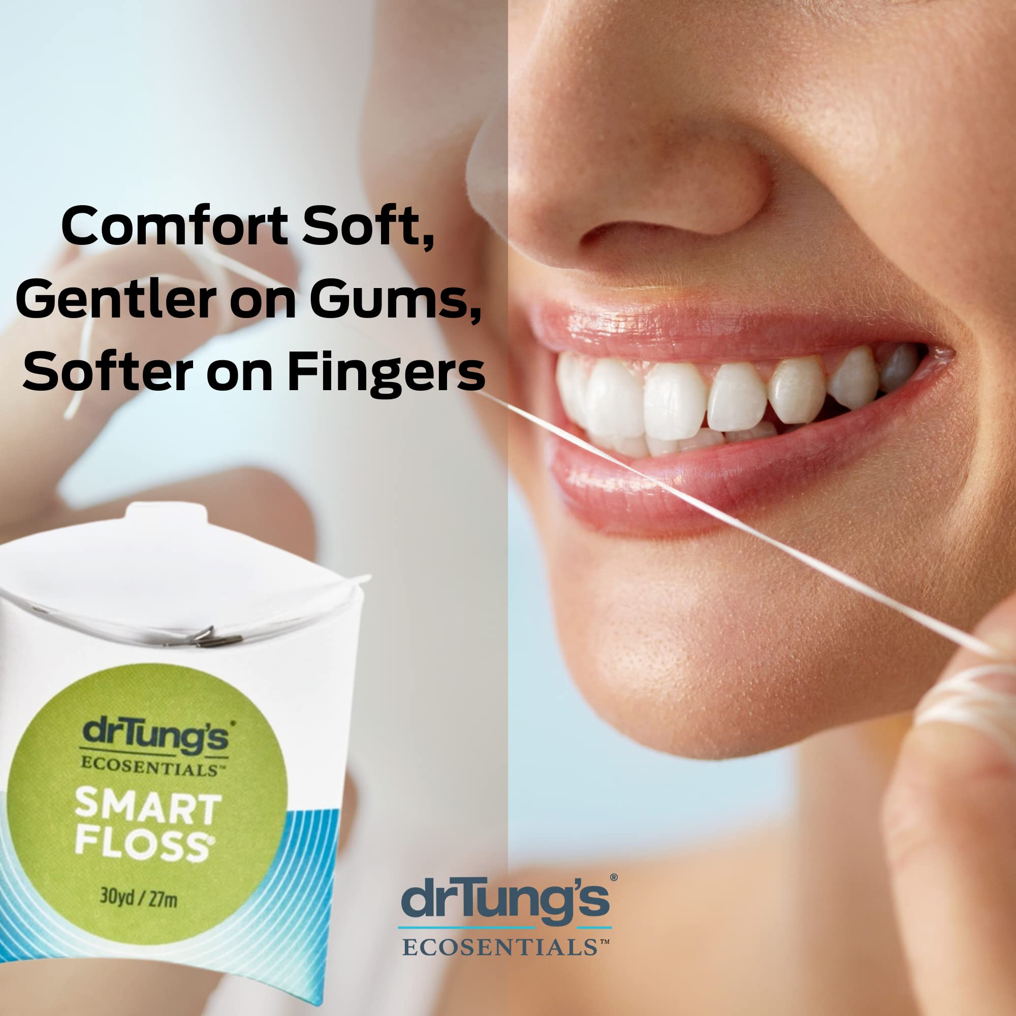 Expanding floss demonstration showing stretch