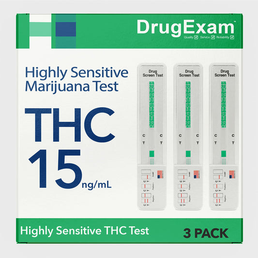 DrugExam 3-pack THC test kit box