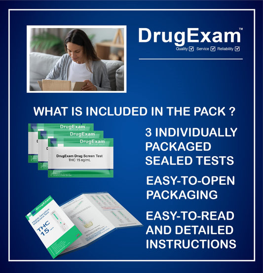 Single-panel THC test strip with 15 ng/mL cutoff