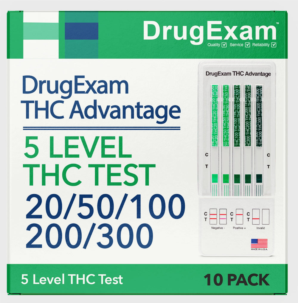 DrugExam THC urine test strips kit – front packaging