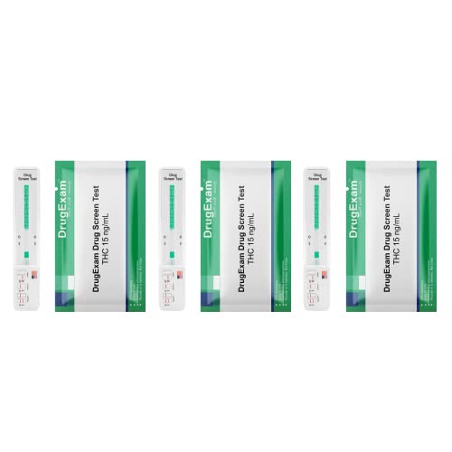 10-pack DrugExam THC marijuana test strips in packaging
