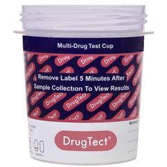 Intended use diagram for DrugTect 14-panel drug test cup