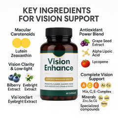 Dry eye comfort and nutrition concept