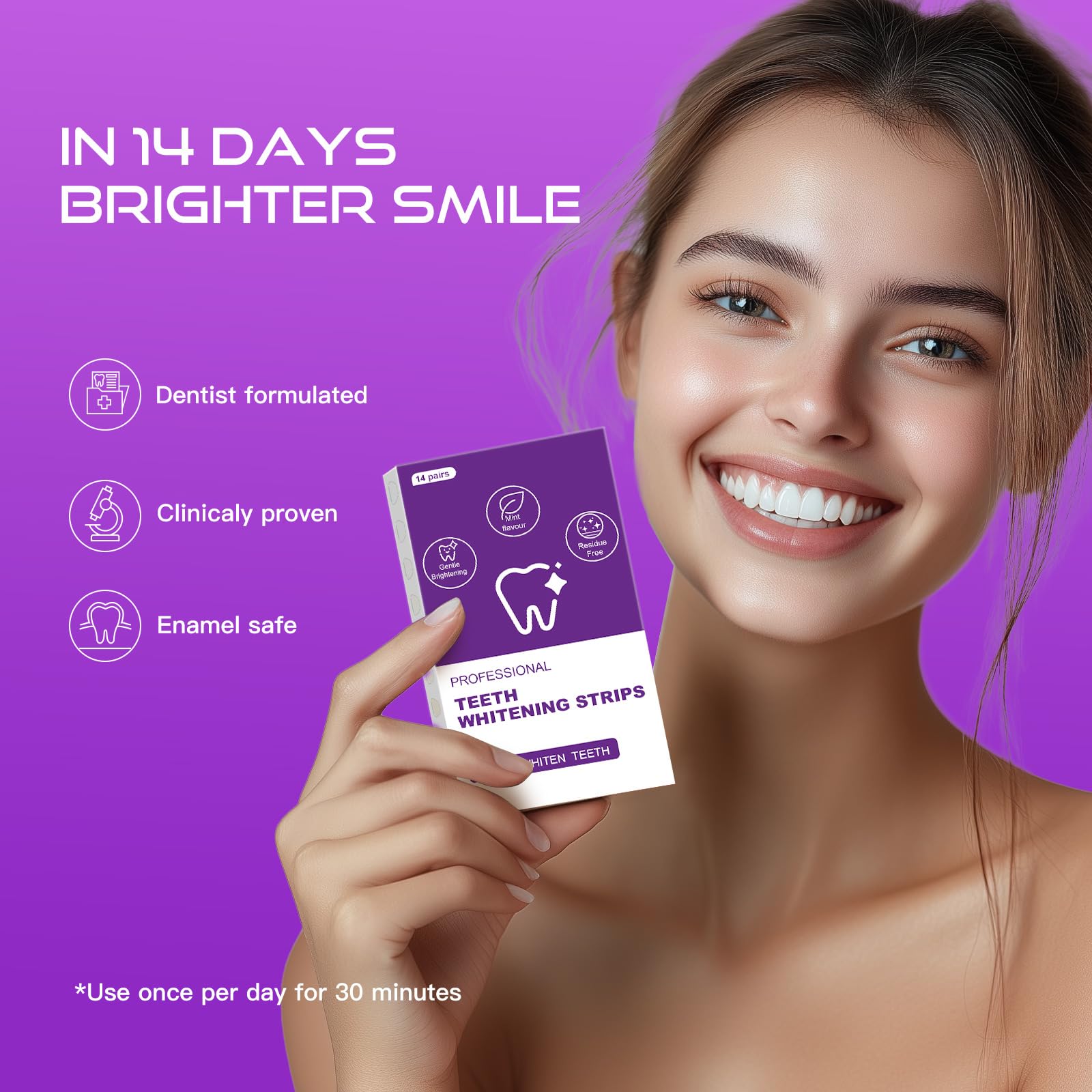 Dry strip technology for quick, hassle-free whitening