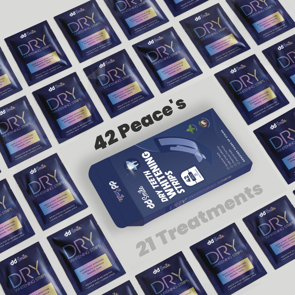 Mint-flavor whitening strips for sensitive teeth