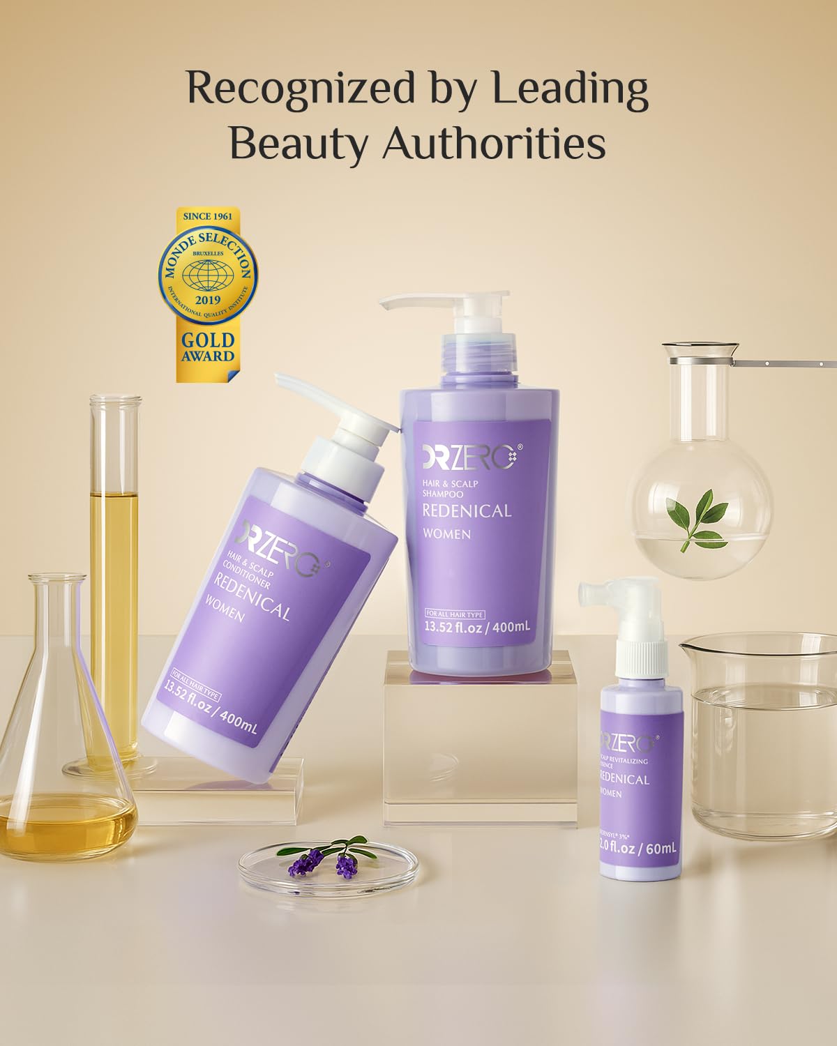 Visual suggesting potential hair fullness and vitality after use