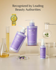 Visual suggesting potential hair fullness and vitality after use