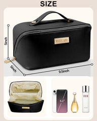 DSDCDJ travel makeup bag clear divider for tidy separation of items