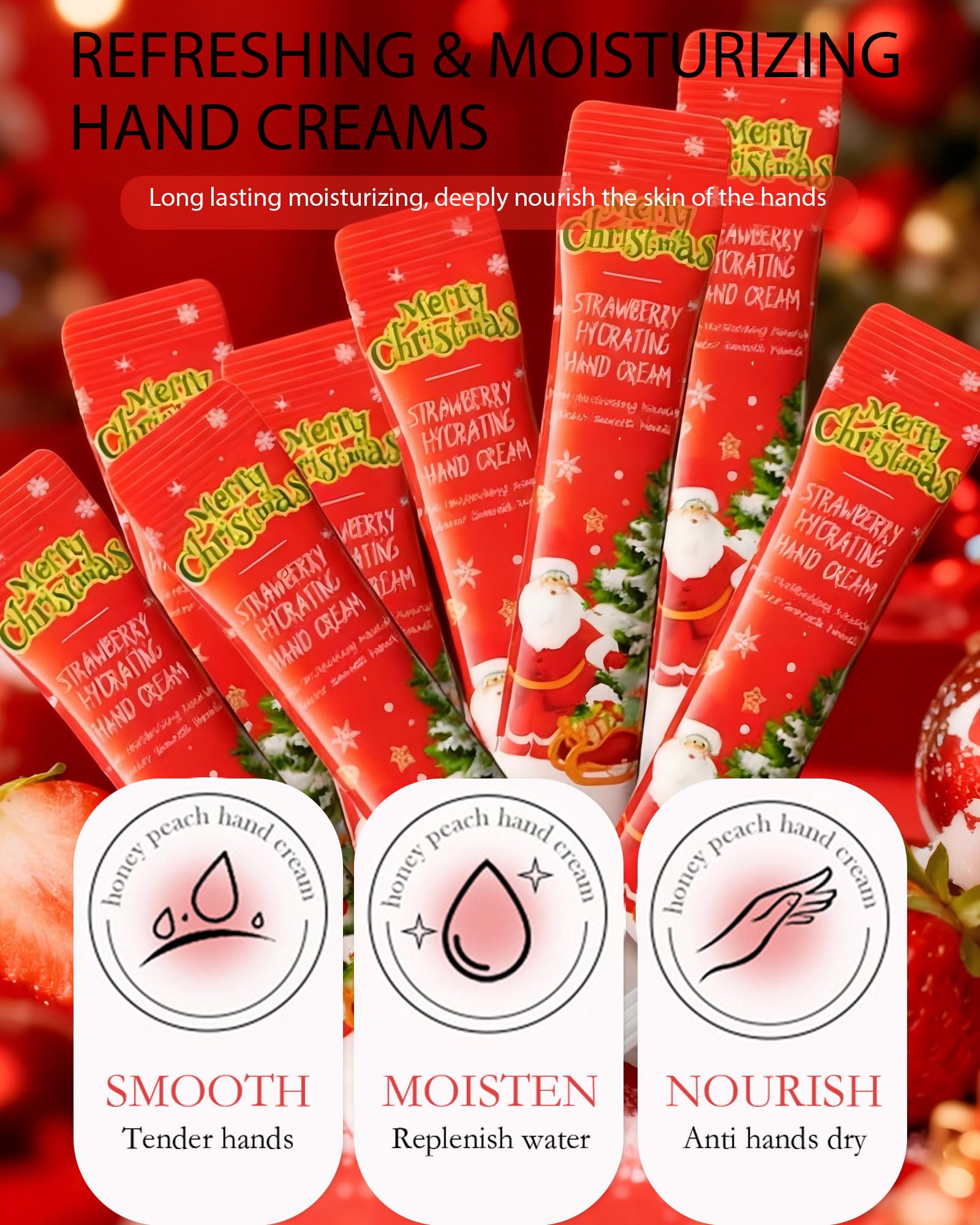 DuaTana 20pcs hand cream gift set tubes displayed, convenient travel-size moisturizer.