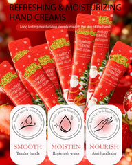 DuaTana 20pcs hand cream gift set tubes displayed, convenient travel-size moisturizer.
