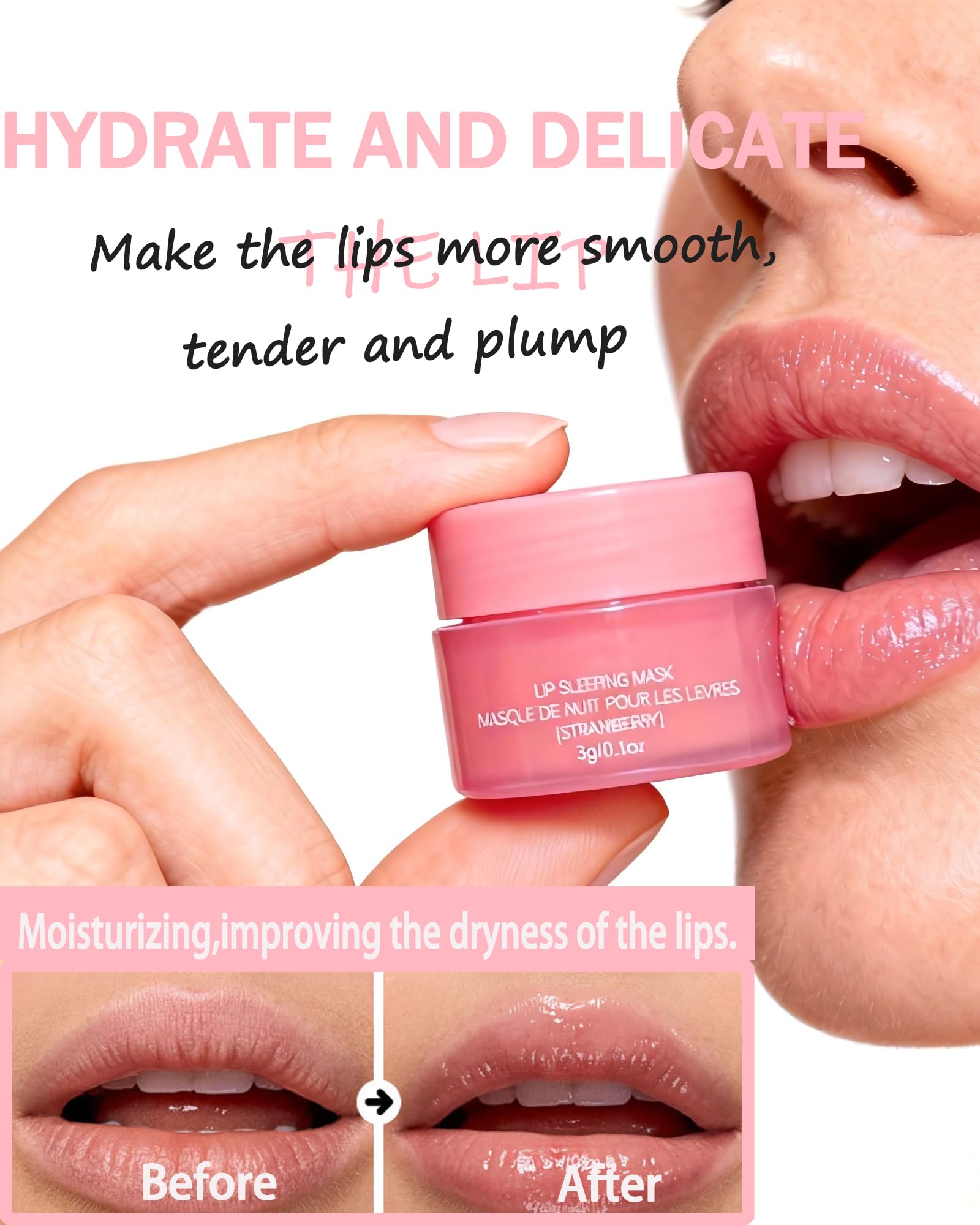 DuaTana Lip Sleeping Mask Grape nourishes and softens dry lips overnight.