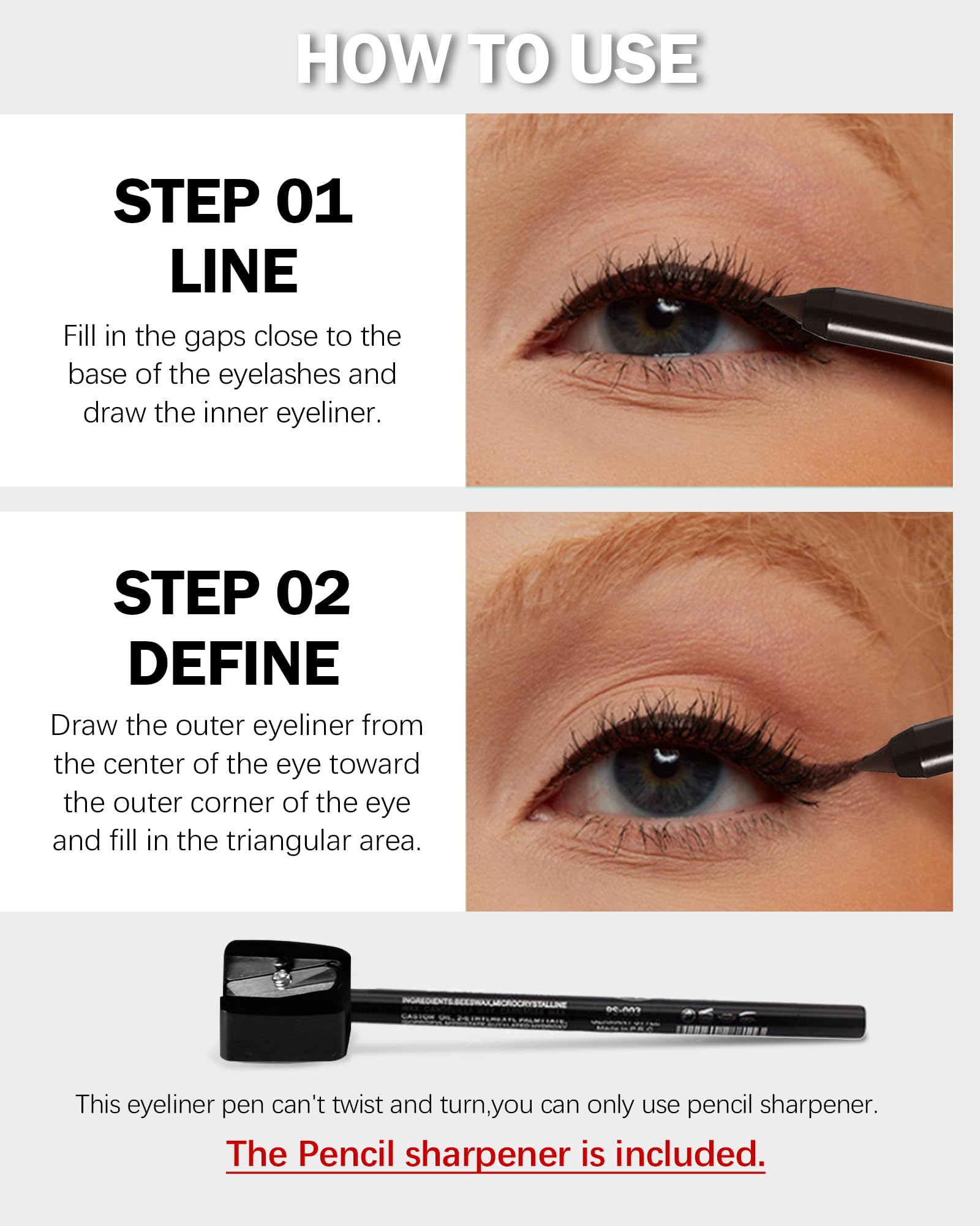 DuaTana multi-use eyeliner pencil for brow shaping, hairline filling, and lower lash definition.