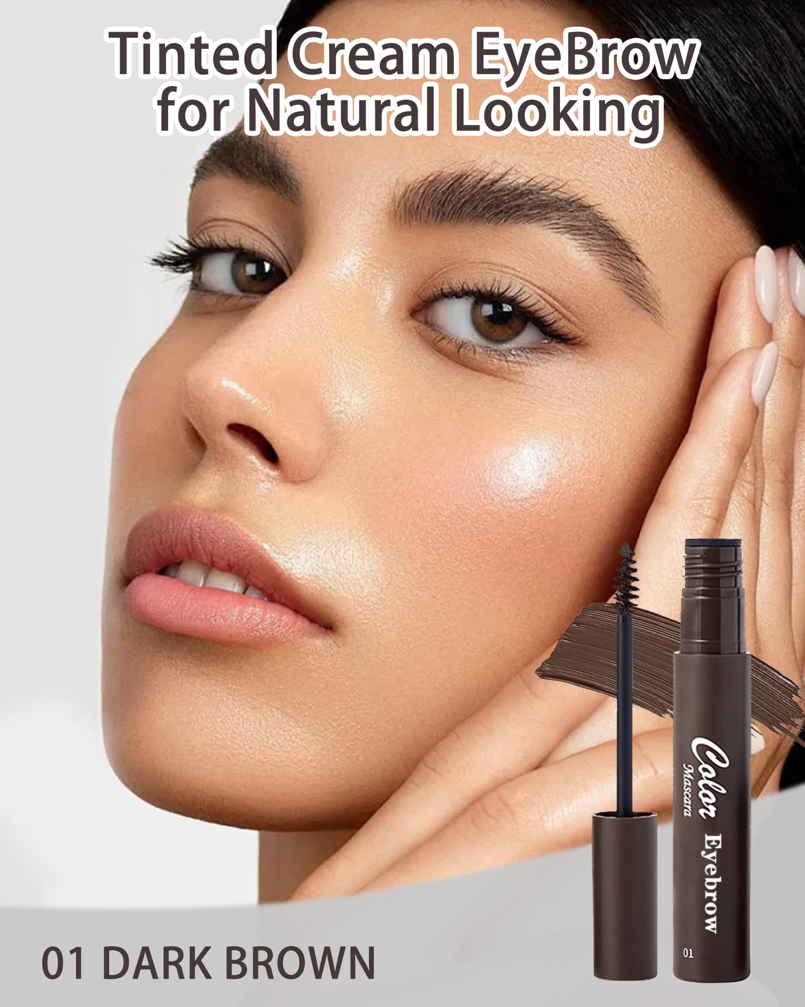 DuaTana tinted brow cream brown tube for versatile shading
