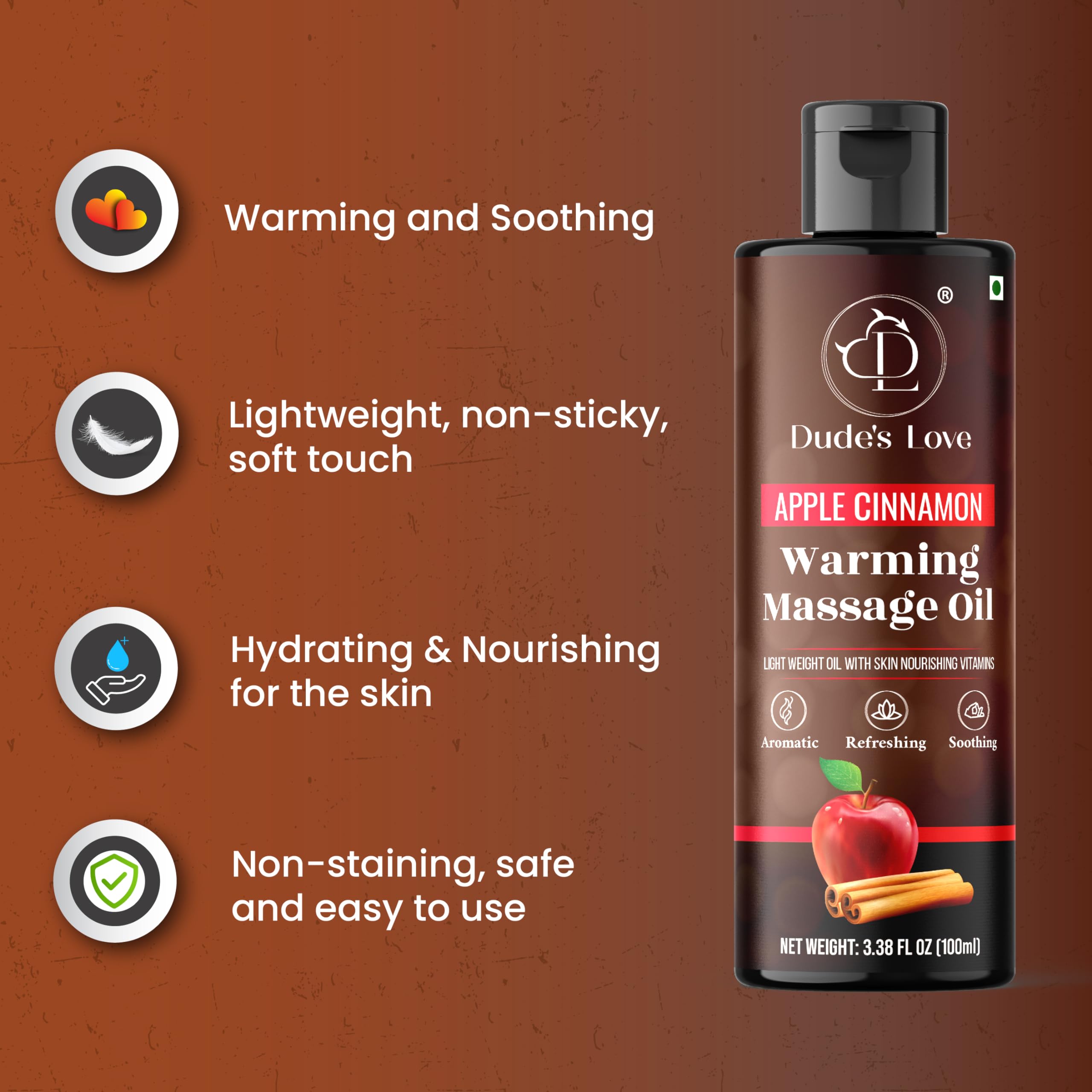 Close-up of organic apple and cinnamon ingredients