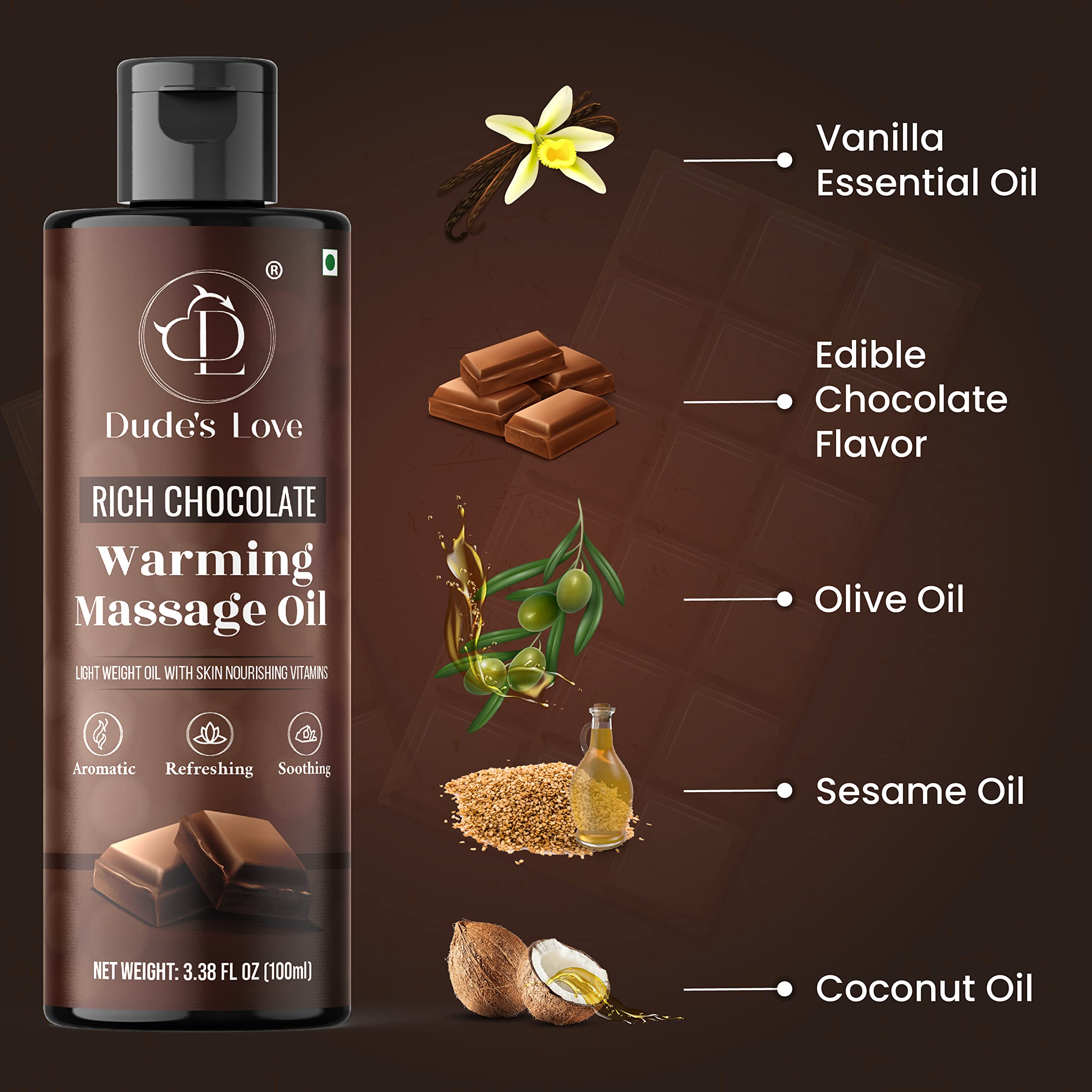 Lightweight, non-sticky oil texture on skin
