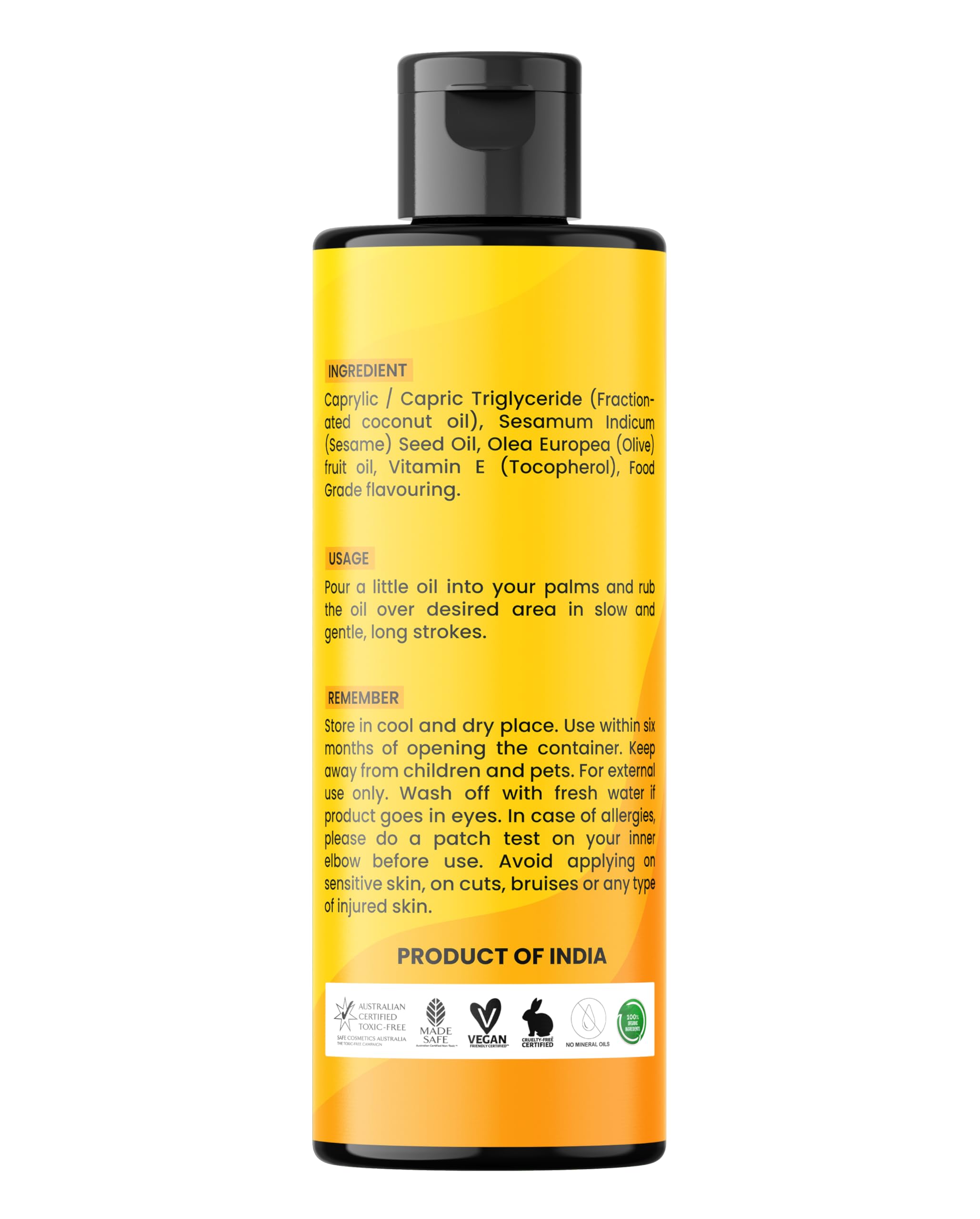 100 ml bottle of Dude's Love Luscious Pina Lambada Massage Oil