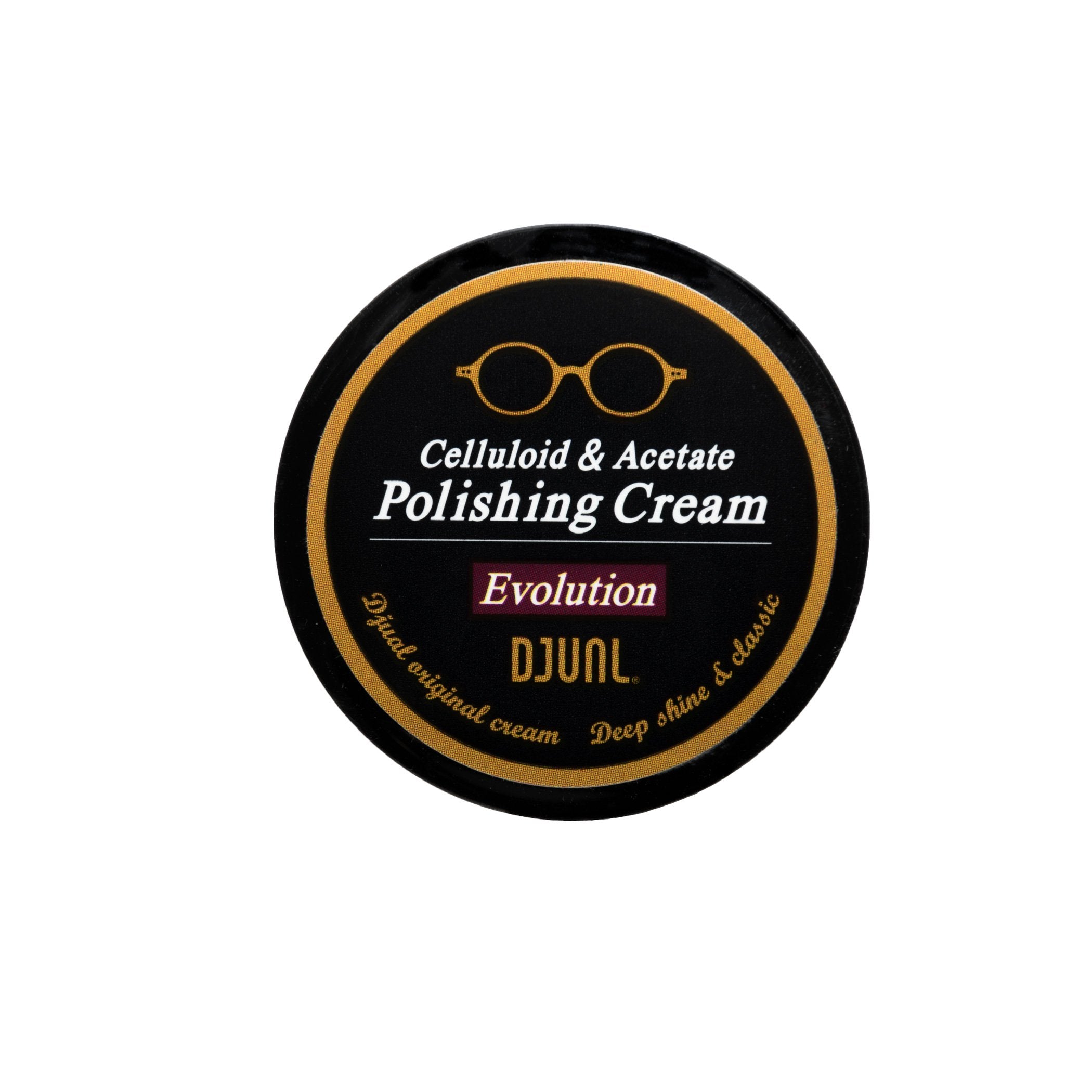 DJUAL Celluloid & Acetate Polishing Cream jar front