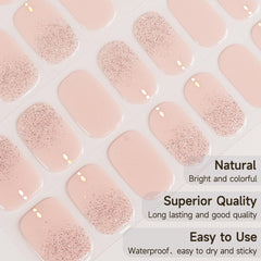 DUKASOU gel strips on a nail with a glossy, durable finish.