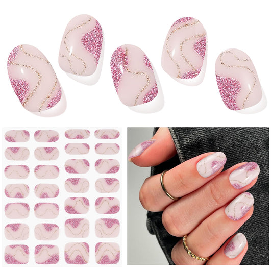 DUKASOU gel nail strips Bling pack front view for at-home salon-quality nails