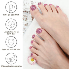DUKASOU cherry blossoms gel strips on nails for elegant everyday wear