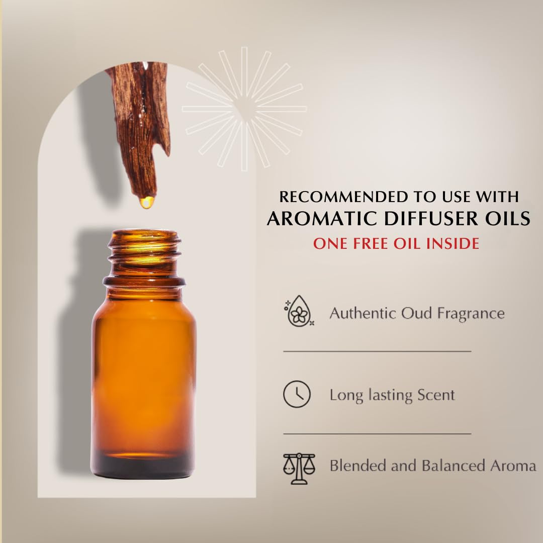Dukhni diffuser oil used for room scent and ambiance.