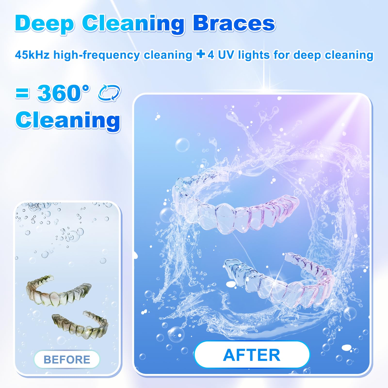 Device highlighting 4 UV lights for disinfection