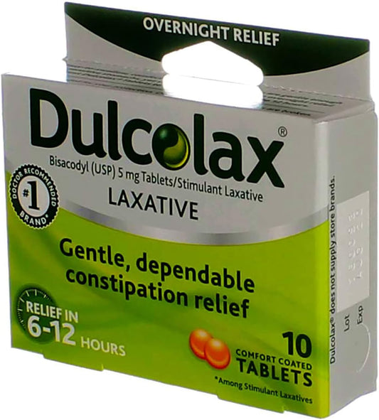 Dulcolax coating detail highlights targeted delivery for comfortable relief.