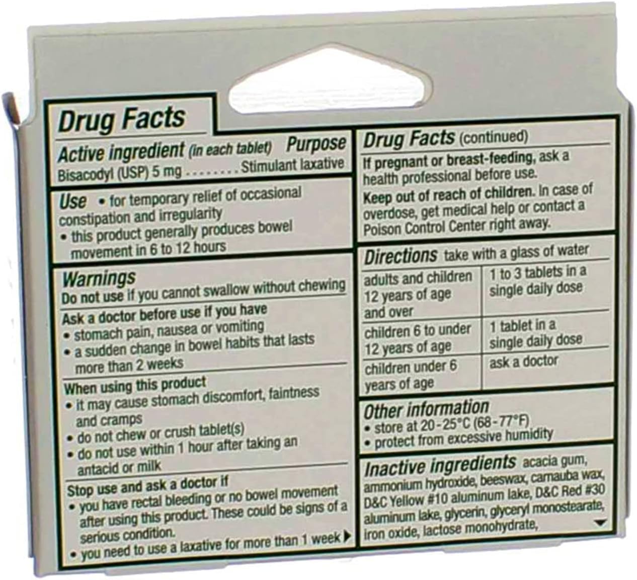 Dulcolax tablets being swallowed offer a gentle, easy-to-take format.