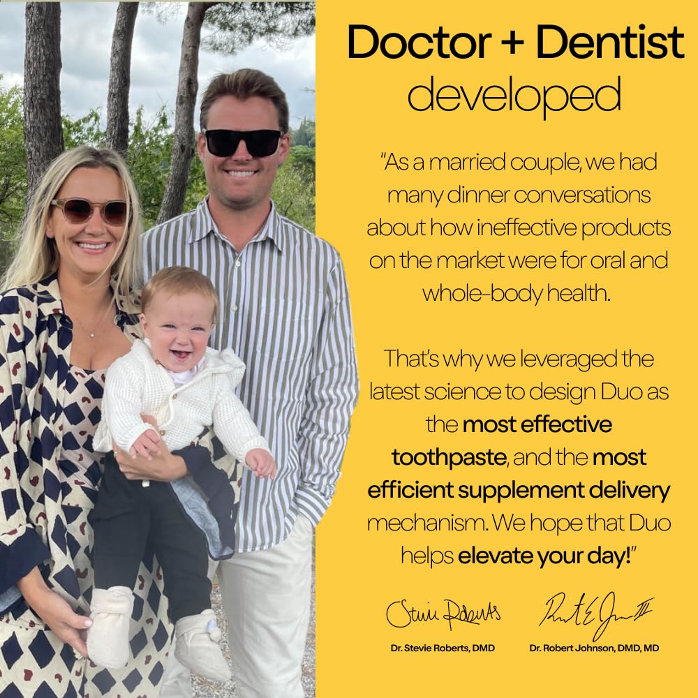 Whitening and remineralization icons for Duo Energy toothpaste tablets