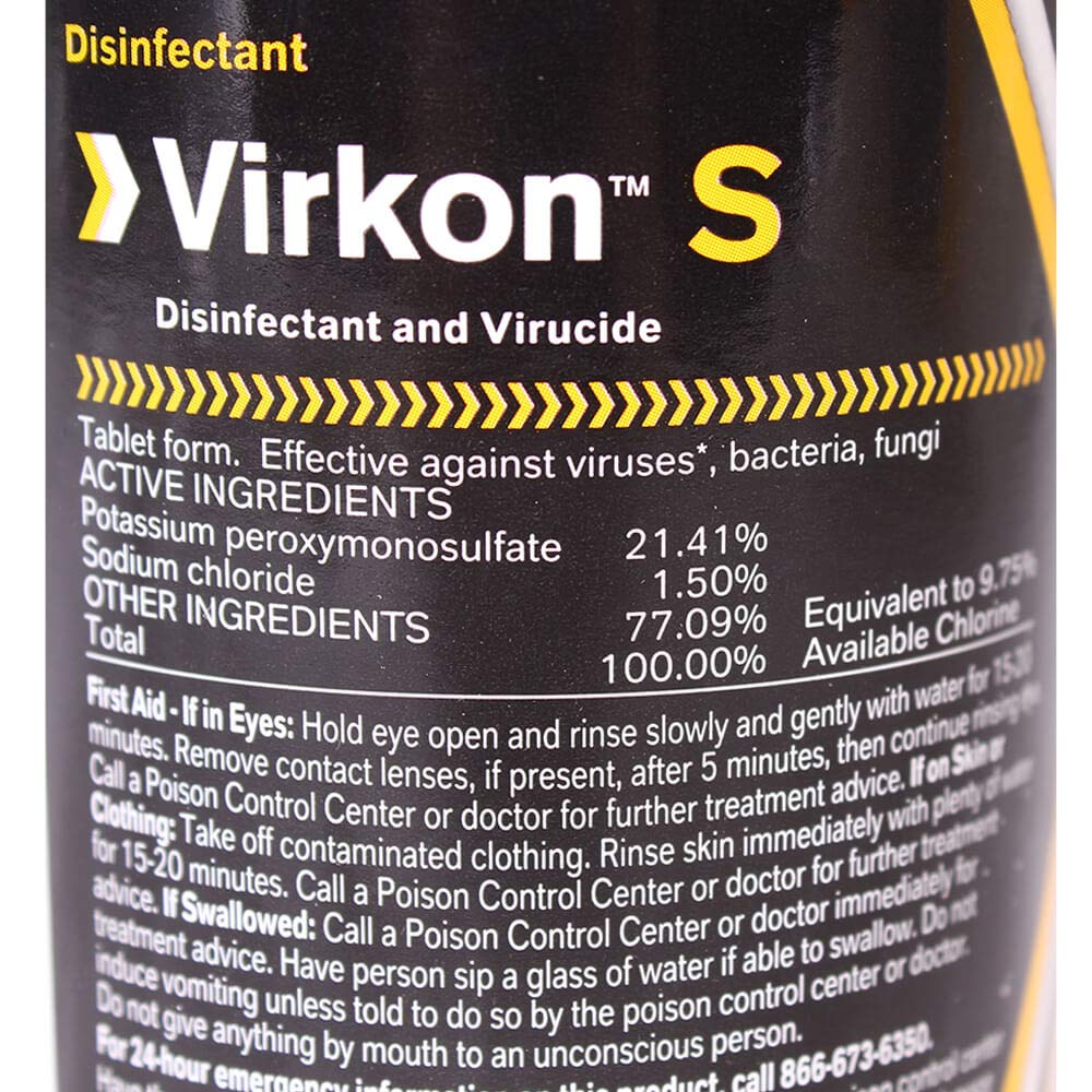 Close-up image of DuPont Virkon S 9 oz 50 tablets