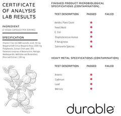 Vegan and Non-GMO certification icons on packaging