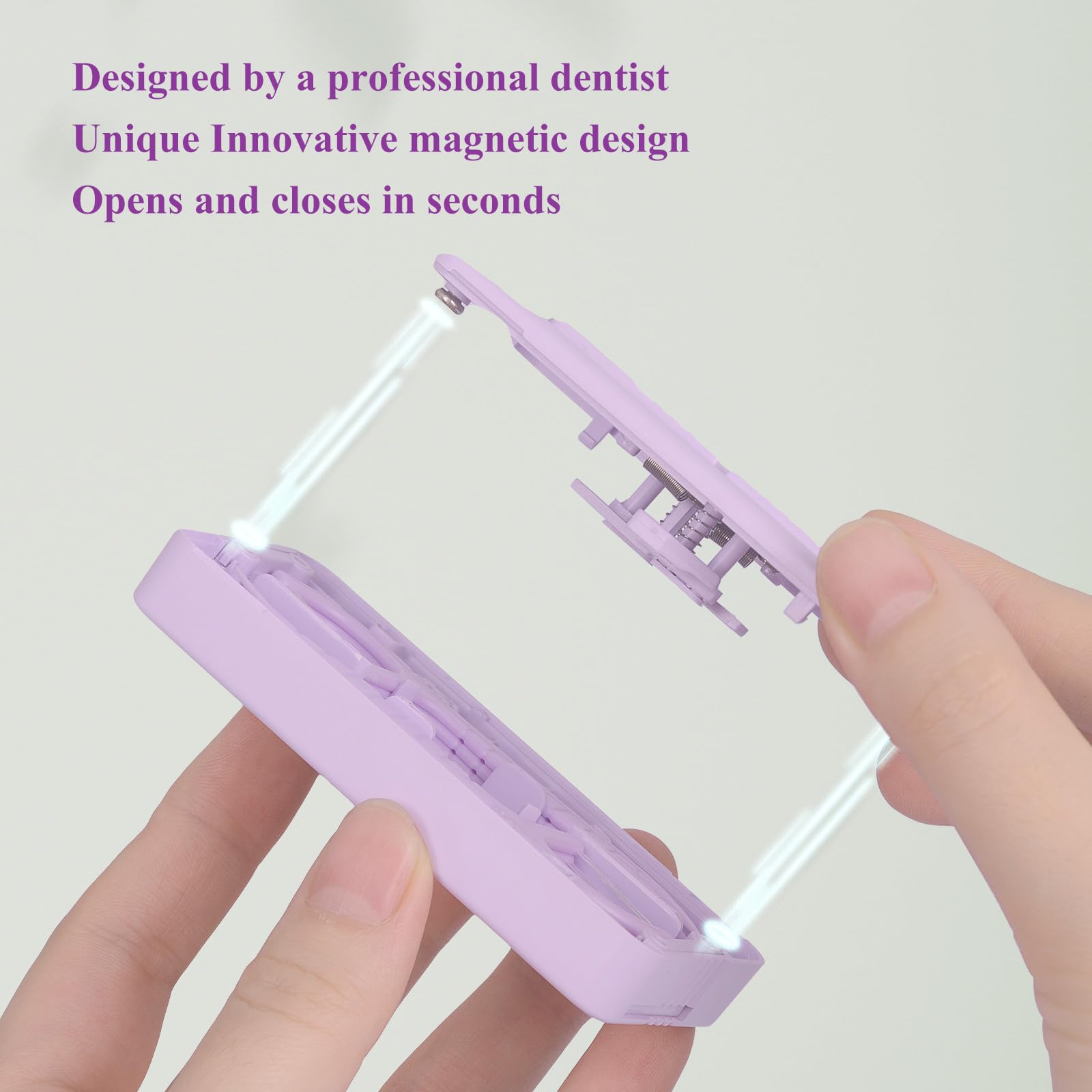 Durable polystyrene floss handle and sturdy construction.