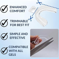 Durable reusable mouth trays shown.